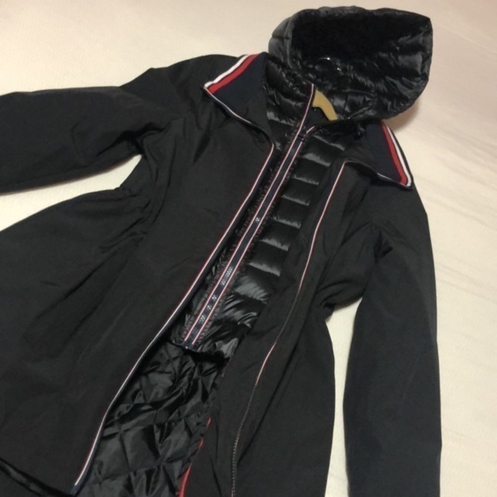 Tommy Hilfiger coat jacket women’s size large w attached‎ vest black w hood - Picture 14 of 16